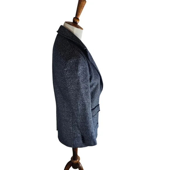 Banana Republic Wool Casual Blue Blazer Jacket 2 Petite Preowned - Picture 5 of 9